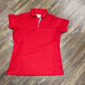 Chick-fil-A Team Style Red Recycled Fabric‎ Polo Shirt Women's L Golf Athletic